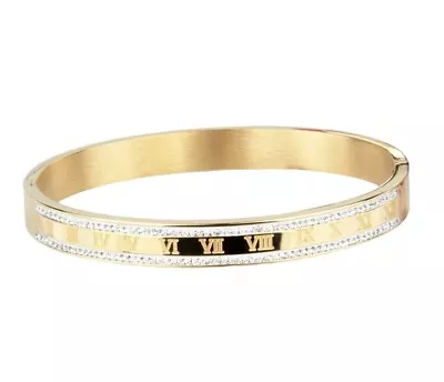 18K Gold-Plated Stainless Steel Waterproof Bracelet Men  Jewelry Bangles India • $14.99