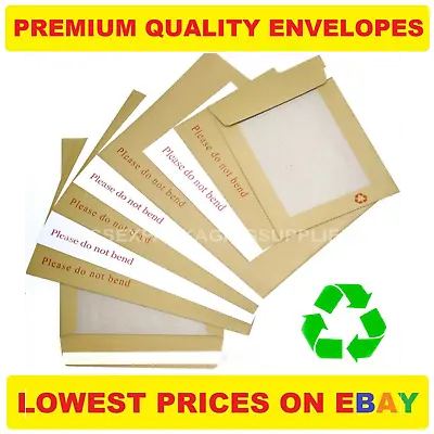 Please Do Not Bend Hard Card Board Backed Manila Brown White Envelopes All Sizes • £249.89