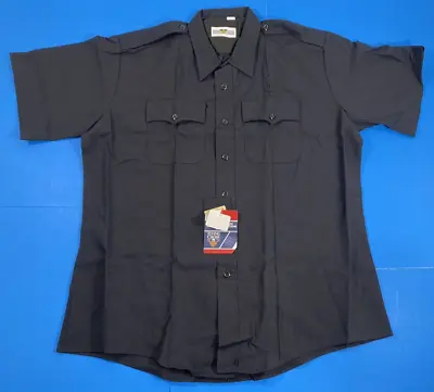 New Flying Cross Mens Deluxe Tropical Short Sleeve Shirt 98r66 Lapd Navy 2xl • $42.72