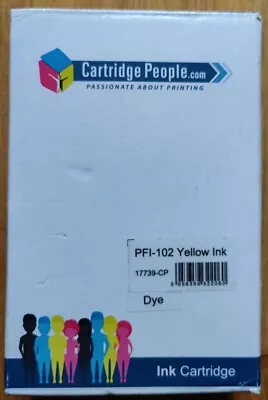 Yellow PFI-102Y Ink Dye Catridge Canon Printer Compatible 130ml Cartridge People • £7.75