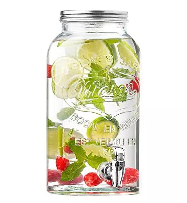 Mason Jar Drink Dispenser With Spigot (1 Gallon) Tea Juice And Beverage Ser... • $33.22