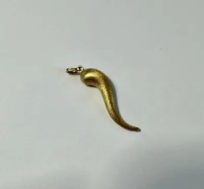 £76.50 • Buy Vintage 9ct Yellow Gold Lucky Horn Of Plenty Cornucopia Pendant Necklace Gift