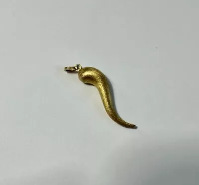 £76.50 • Buy Vintage 9ct Yellow Gold Lucky Horn Of Plenty Cornucopia Pendant Necklace Gift