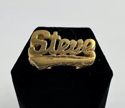 Vintage STEVE Brass Metal Ring • $9.99