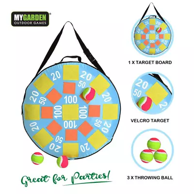 Garden Inflatable Dart Game Ball Outdoor Party Target Toss Game With Balls • £9.99