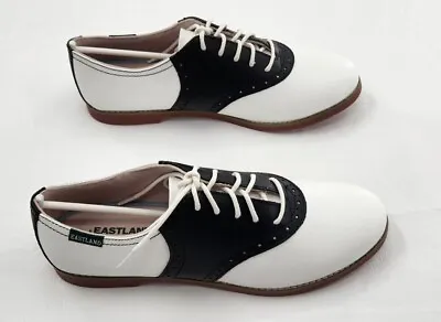 Eastland Sadie Saddle Shoes  Black & White Retro 50s Pinup Style - Size 10 Women • £81.95