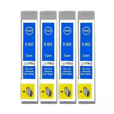 £8.99 • Buy 4 Cyan Ink Cartridges For Epson Stylus Photo PX650, PX730WD, R265, RX585