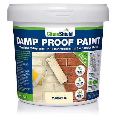 Climashield Damp Proof Paint (Available 5L & 10L) Brick & Masonry Waterproofer. • £39.95