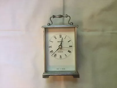 £14.60 • Buy Vintage Metamec Carriage Clock Silver Colour Tested And Fully Working