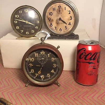 Vintage Antique Clocks Westclox Big Ben And More For Parts Repair • $10