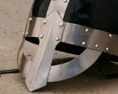 Viking Helm Steel Viking Norse Spectacle Helmet Medieval Armor Costume Helmet • $99.99