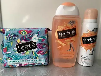 £11.98 • Buy FEMFRESH Feminine Intimate Care TRIO, Daily Wash,Wipes,Deodorant 