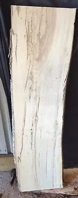 46 Inch  Spalted Maple Live Edge 13.5  Wide 1.25 Thick Home Sign River Slab • $44.99