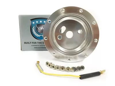 VSW 9-Bolt Silver Steering Wheel Hub Adapter 69-89 GM Ididit Non Tele Columns • $87.99