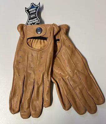 Men's Full Finger Genuine Leather Driving Gloves Biking Gloves New With Tags • $9.99