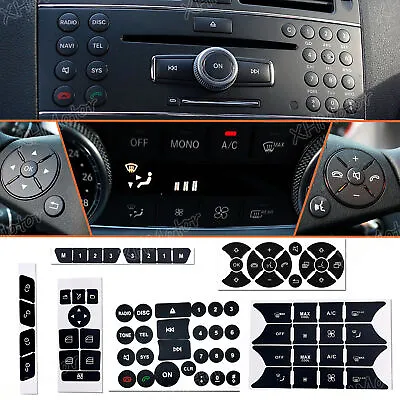 Button Repair Kit Window Switch Sticker For Mercedes Benz W204 C250 C350 2008-14 • $10.88