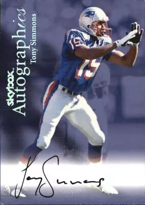 1999 SkyBox Premium Autographics Football Card #68 T.Simmons D/EX/MM/MU/S • $2.40