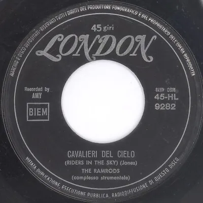 £5 • Buy RAMRODS “Cava Lie Ri Del Cielo (Riders In The Sky)” LONDON