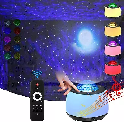 £12.95 • Buy Star Projector Light With Night Light Projector Moon And Nebula Effect/Bluetooth