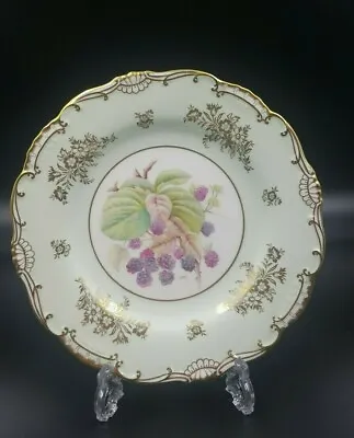 Minton Light Mint Gold Edge Hand Painted Signed Cabinet Plate • £39.90