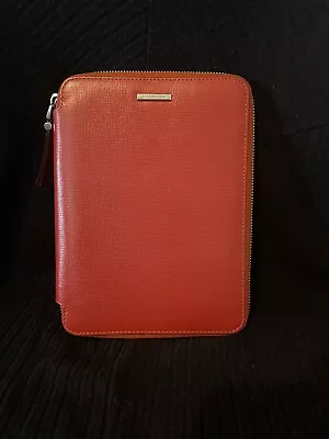 MICHAEL KORS Red/Orange Leather Small IPad Or Tablet Case With Card Holders • $16