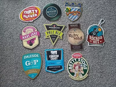 £8 • Buy 10 X Beer Pump Clips, All Flat, Fronts Only