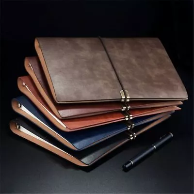 A5 Refillable Notebook PU Leather Cover 6 Rings Binder For Home Office School • $26.52