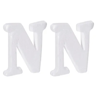 £3.75 • Buy Foam Letters N Letter EPS White Polystyrene Letter Foam 100mm/4 Inch, Pack Of 2