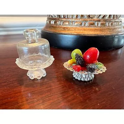 Vintage Dollhouse Cake Stand Fruit Basket Miniature 1:12 Scale • $14