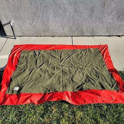 VINTAGE 1957 US Army Military Wool Blanket 66  X 84  Vietnam Era • $69.99