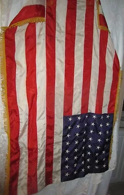 Vintage 48 Star Ceremonial American Flag With Gold Fringe  • $165