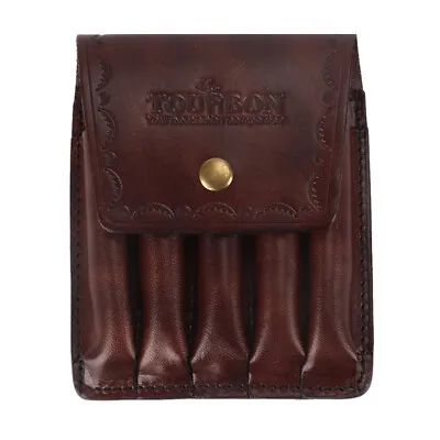 TOURBON Hunting Leather Rifle Shells Holder Ammo Belt Pouch Shooting Brown In UK • £20.88