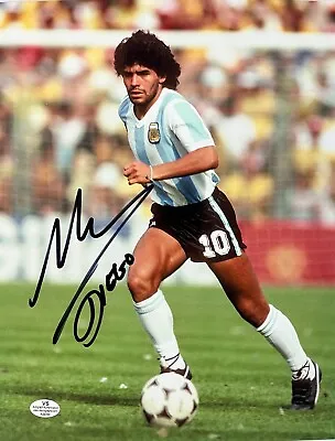 Vintage Diego Maradona Argentina Rare Signed Autographed 8.5x11 Photo With COA • $300