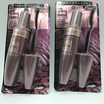 2 MAYBELLINE Lash Sensational Curvitude ~ 720 Very Black ~ .33 Fl Oz 10 Ml • $7.10