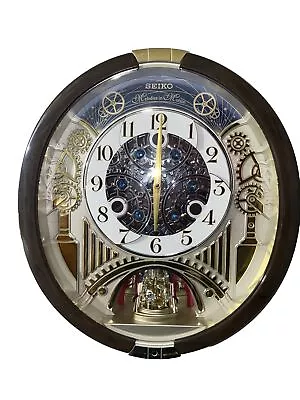 Seiko Melodies In Motion 19  WALL Clock (QXM386BRHZ)   13 Swarovski Crystal • $150