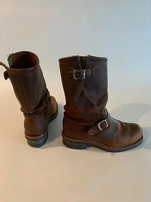 Chippewa 11  Engineer Boots In British Tan - US Vintage Size 9E • $275
