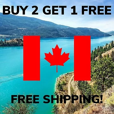 Canada Flag Decal | Maple Leaf Canadian Car Window Door Bumper Vinyl Sticker • $3.50