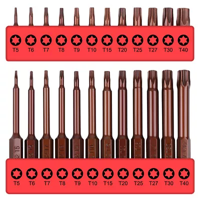 HORUSDY 24PC Torx Bit Set Security / Tamper Proof Magnetic Hex Shank Drill Bits • $9.95