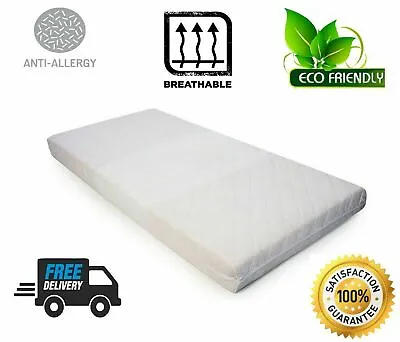 Baby Toddler Cot Bed Breathable Foam Mattress Quilted Junior Nursery All Size UK • £19.49