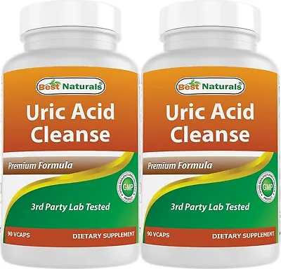 $29.88 • Buy 2 Pack Best Naturals Uric Acid Cleanse 90 Vegetarian Capsules