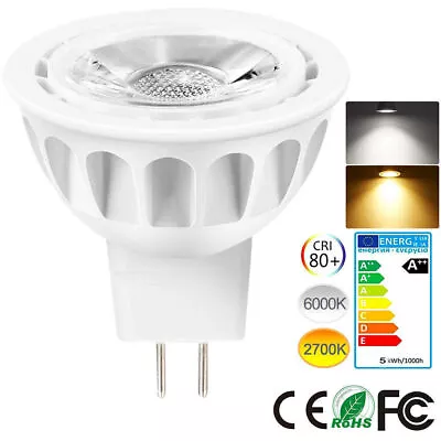 5W MR16 COB LED Light Bulbs Reflector Spotlight Lamp Warm/Cool White AC/DC12V • $10.25