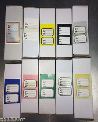 £4.60 • Buy 1000 Clothes Garment Tickets Perforated Clothing Price Stock Tag Tagging Labels