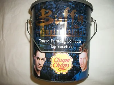 $9.99 • Buy Vtg 1999 Buffy The Vampire Slayer Chups Paint Bucket Metal Lg. Pail Tin W/lid