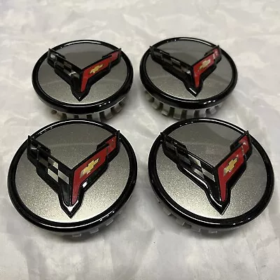 $79.99 • Buy Chevy Corvette Stingray Z06 Center Caps Hub Covers 9595010 84691533 2020-23