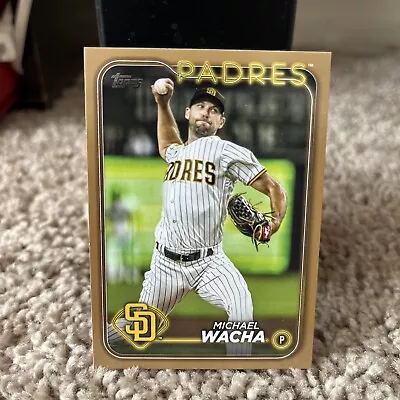 2024 Topps Baseball Series 1 Michael Wacha *GOLD PARALLEL* #372/2024 Padres • $1