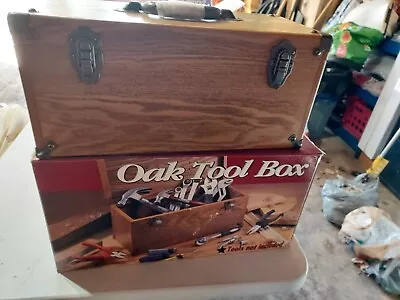 Wood Tool Box MFD With Oak Veneer 16-1/2 W X 7-3/4 D X 7-1/2 HNew In Box  • $60
