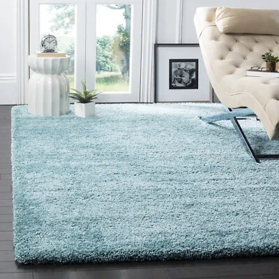 SAFAVIEH Milan Shag Collection SG180-6060 Aqua Blue Rug • $151.46