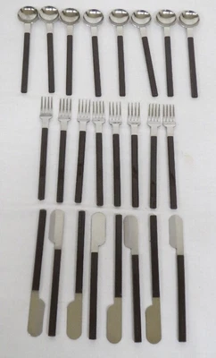 $199.95 • Buy 24pc Air France Concorde Flatware Forks/Spoon/Knives Raymond Loewy 1970s Brown