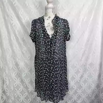 Minkpink Womens Size M Floral Sheer Button Down Dress  • $11.24