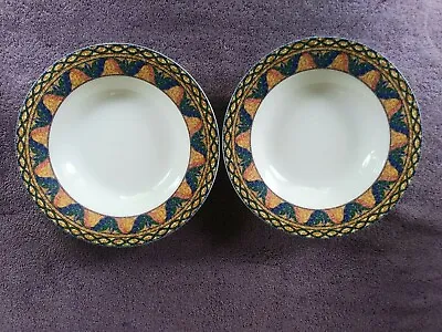 Mikasa Ultima+ Sao Paulo Soup Bowls Mosaic 9.5  Set Of 2 • $27.83